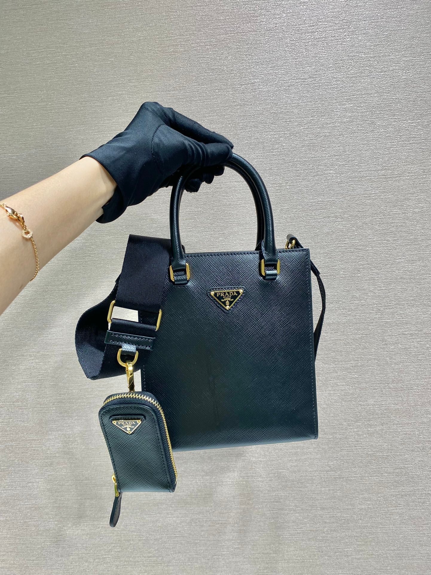 Prada Saffian Tote1BA333-17*19*6CM