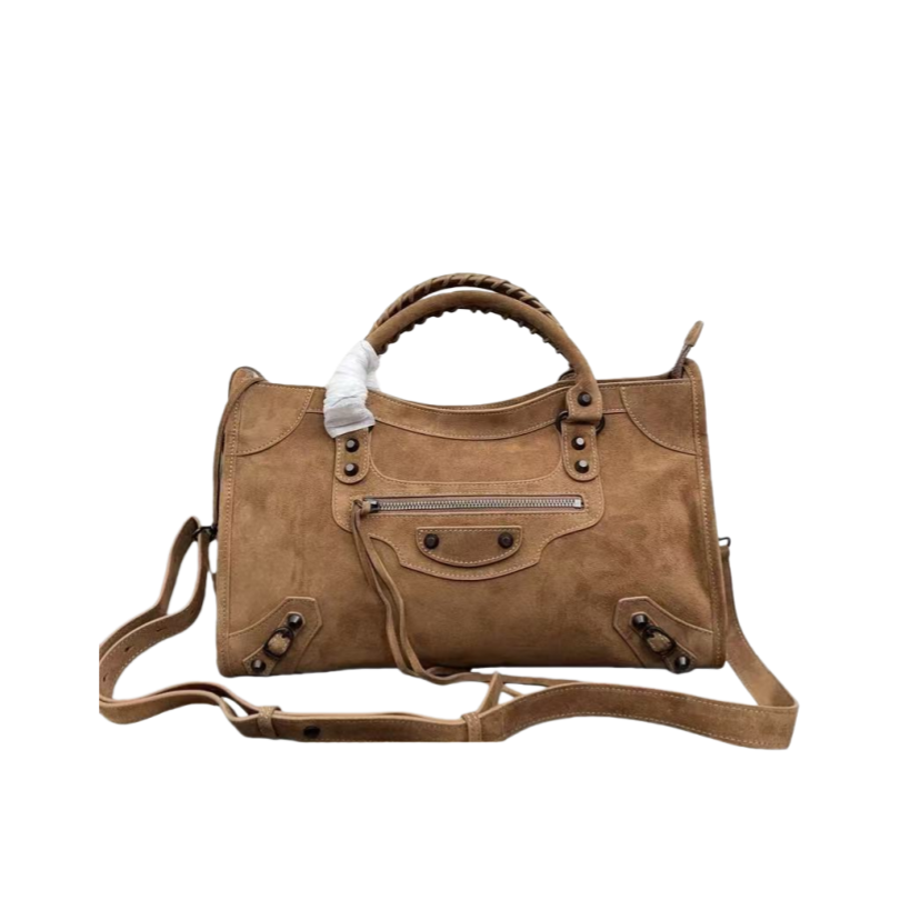 Balenciaga Le City Bag in Suede Brown (38*25*14cm)