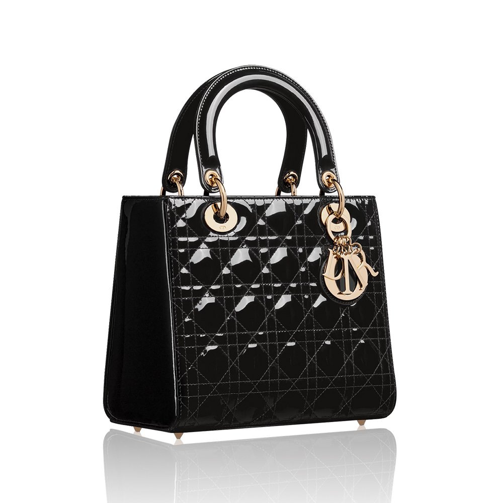 Dior Medium Lady Bag - Lacquered Calfskin