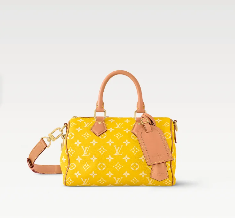 LouisV SPEEDY P9 BANDOULIÈRE 25 Jaune Mat