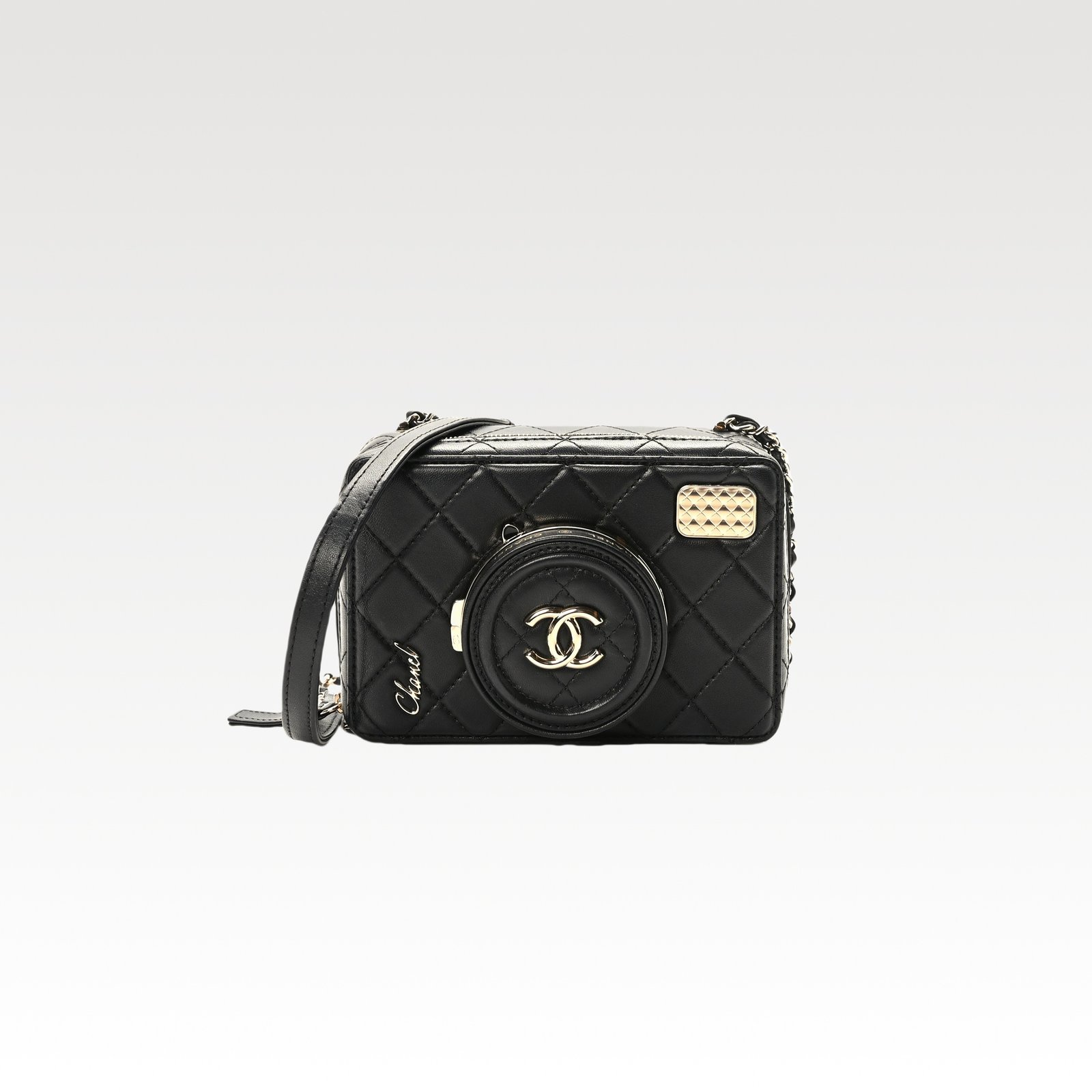 ChanelL MASTER LAMBSKIN QUILTED COCO CLICK BAG BLACK AS4817 (16*11.5*6cm)
