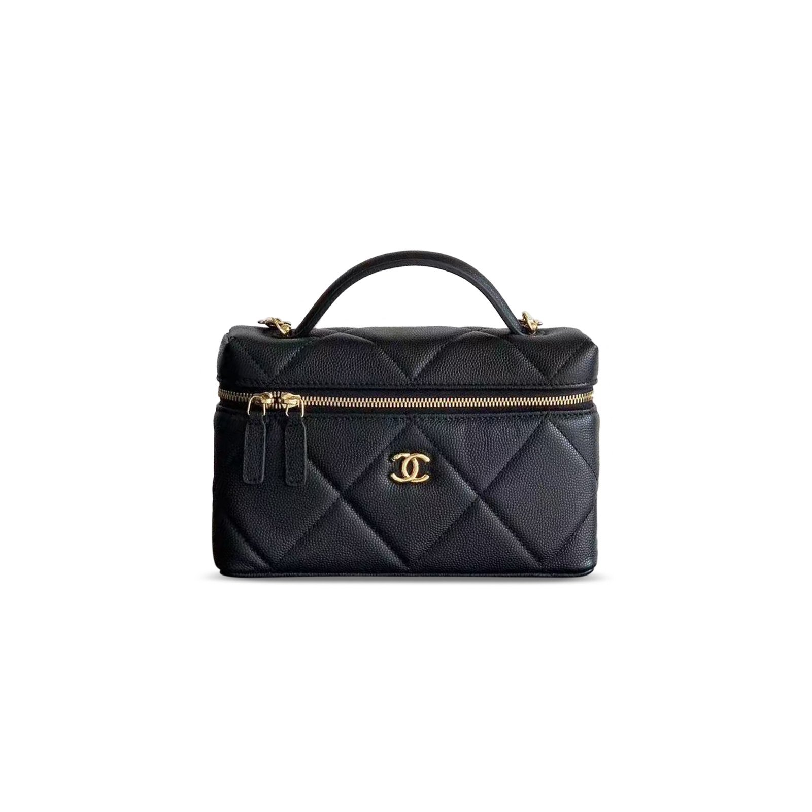 ChanelL MASTER 25K DIAMOND PATTERN CALFSKIN VANITY CASE AP4936 (19.5*17*5cm)