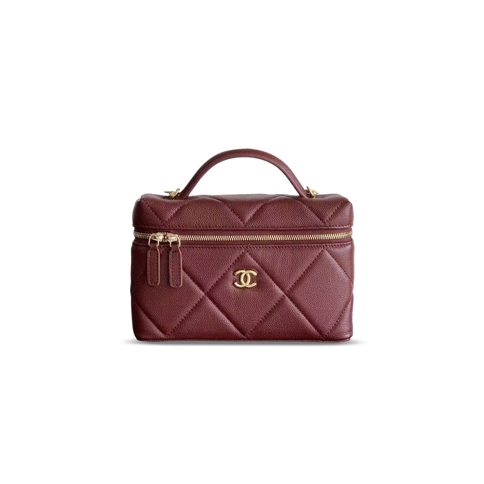 ChanelL MASTER 25K DIAMOND PATTERN CALFSKIN VANITY CASE AP4936 (19.5*17*5cm)