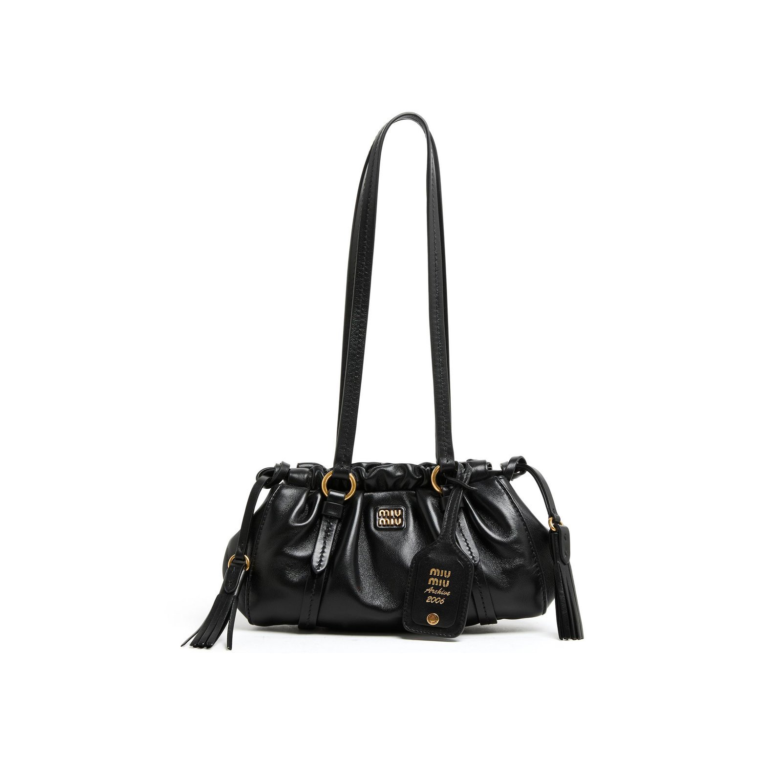 MIUMIU JOIE NAPPA LEATHER BAG MIU4QM7SBCK (21*10.5*9.5cm)
