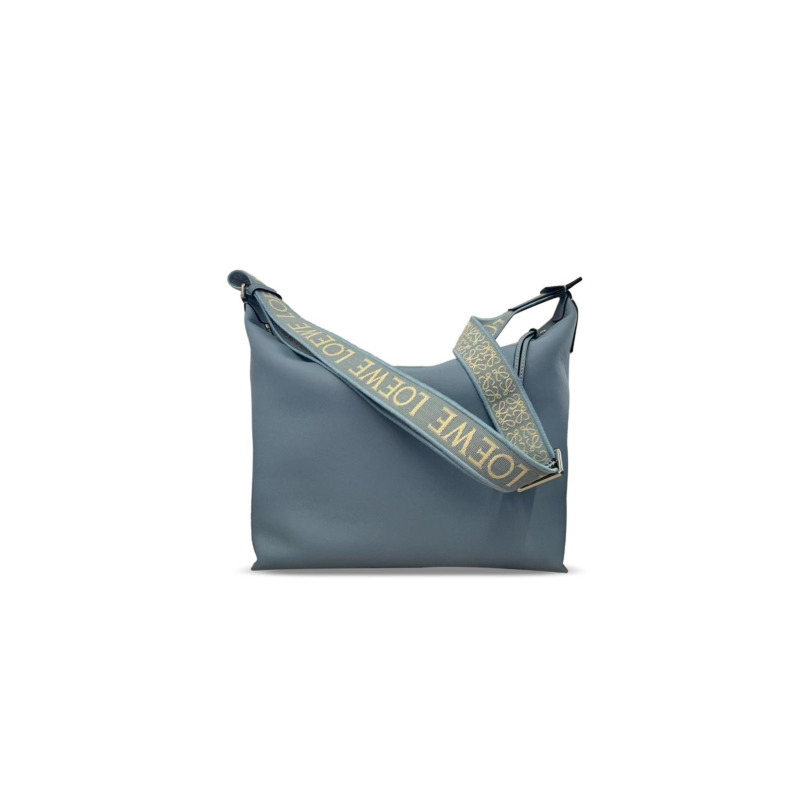 LOWEE CUBI CROSSBODY BAG IN SUPPLE SMOOTH CALFSKIN AND JACQUARD B906K70X13 (44*30*18cm)