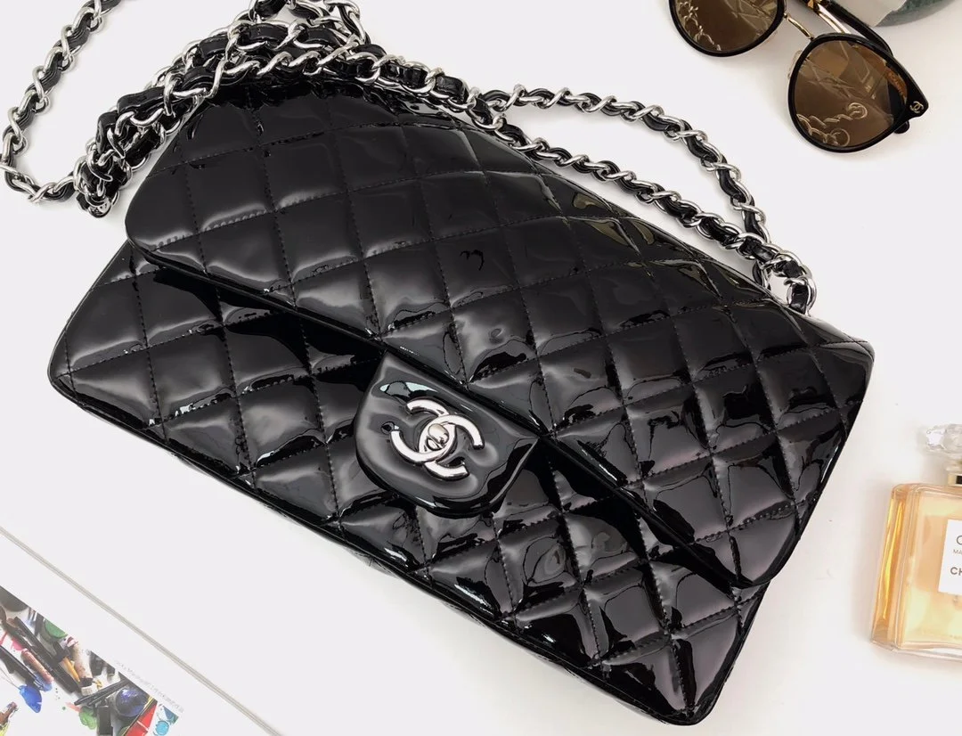 Chanell Flap Bag-Silver Hardware-30CM