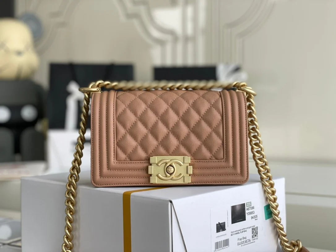 Chanell Boy Bag-Gravy-20CM
