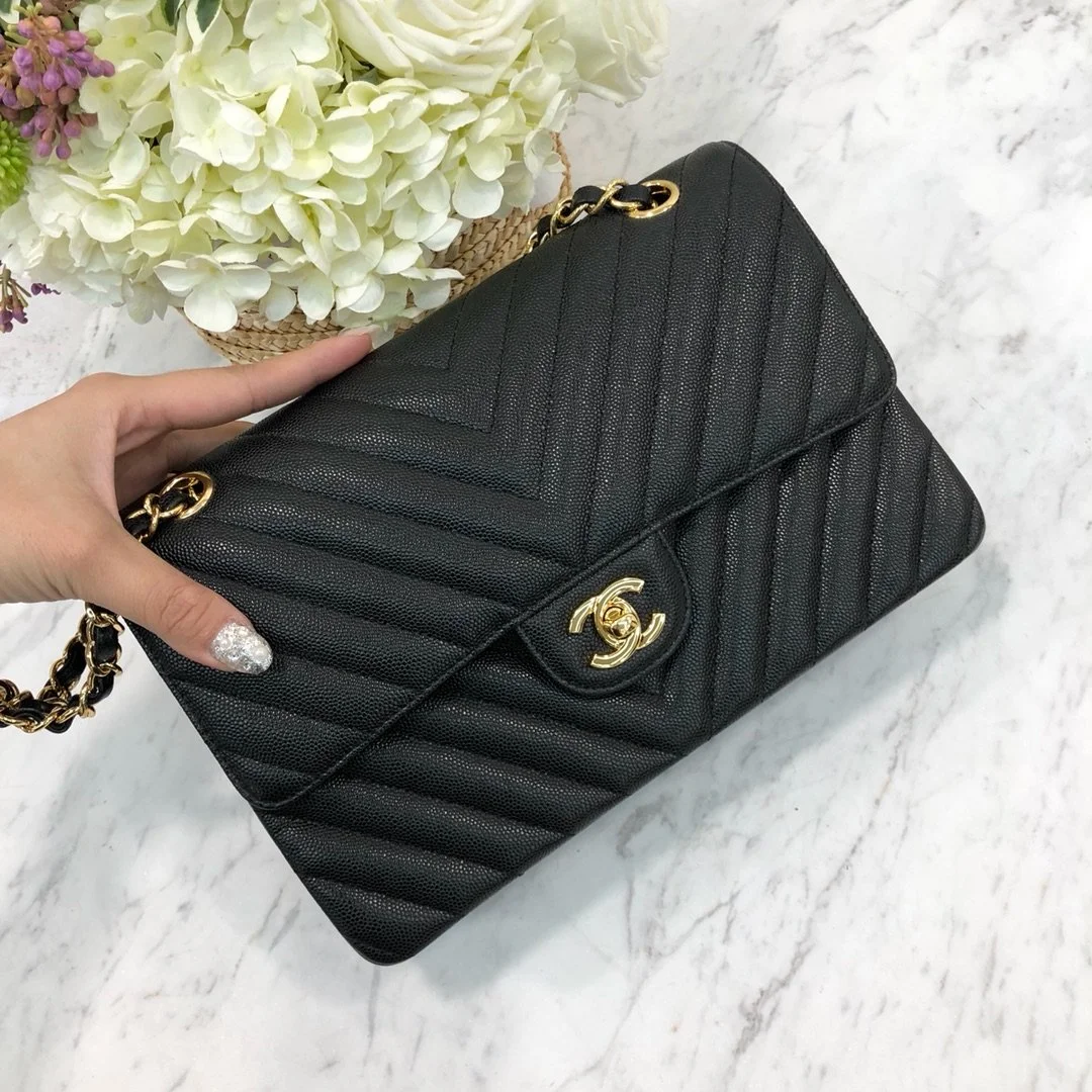 Chanell Flap Bag-Caviar Leather-25CM
