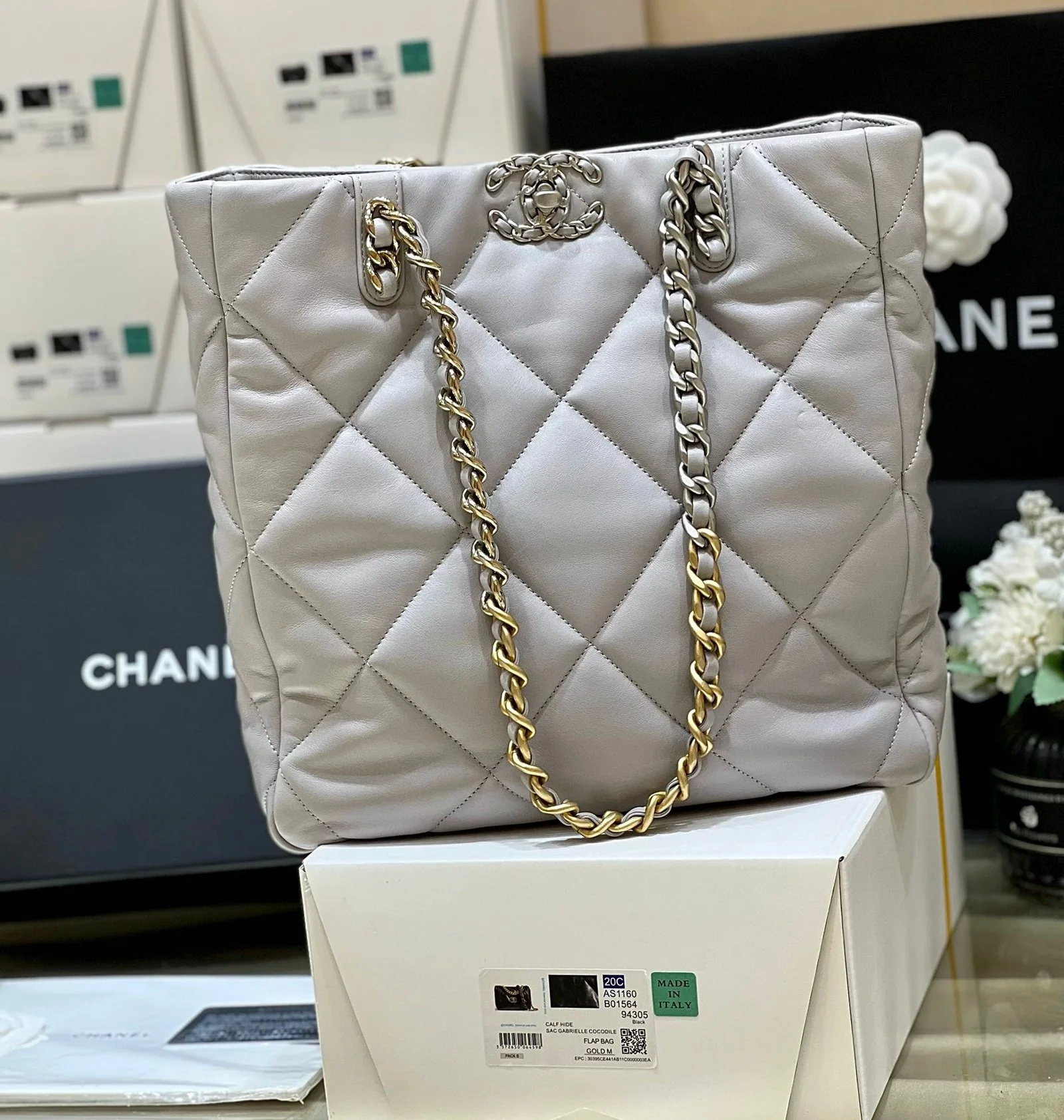 Chanell 19 bag Tote -AS3519-30*37*10CM