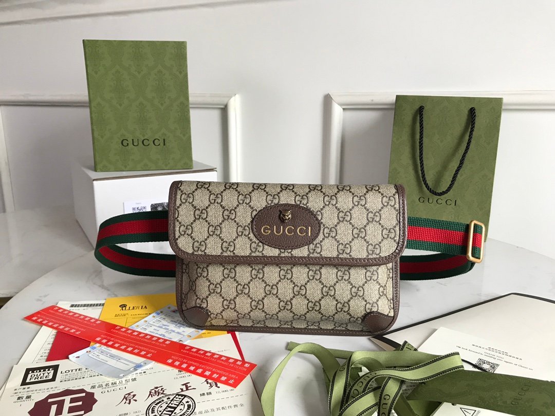 GUCCI Neo Vintage GG Supreme Belt Bag-24*16.5*4CM