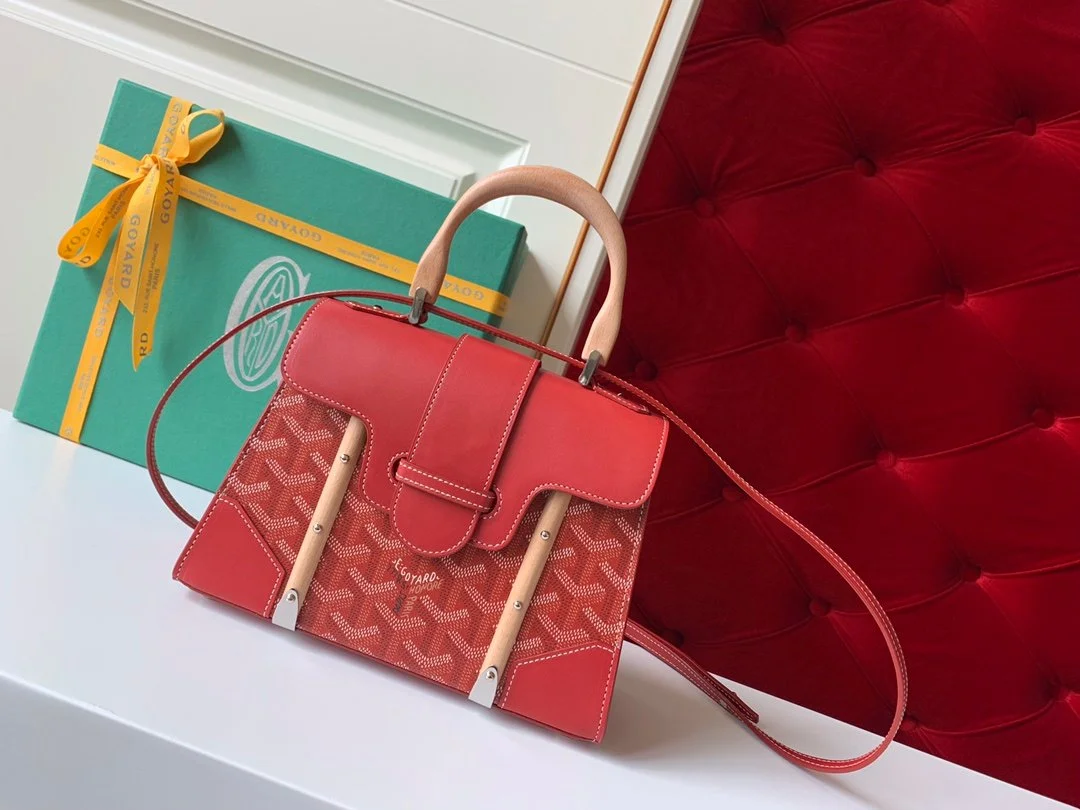 Goyard Coated Canvas and Leather Saigon Top Handle Bag-21CM