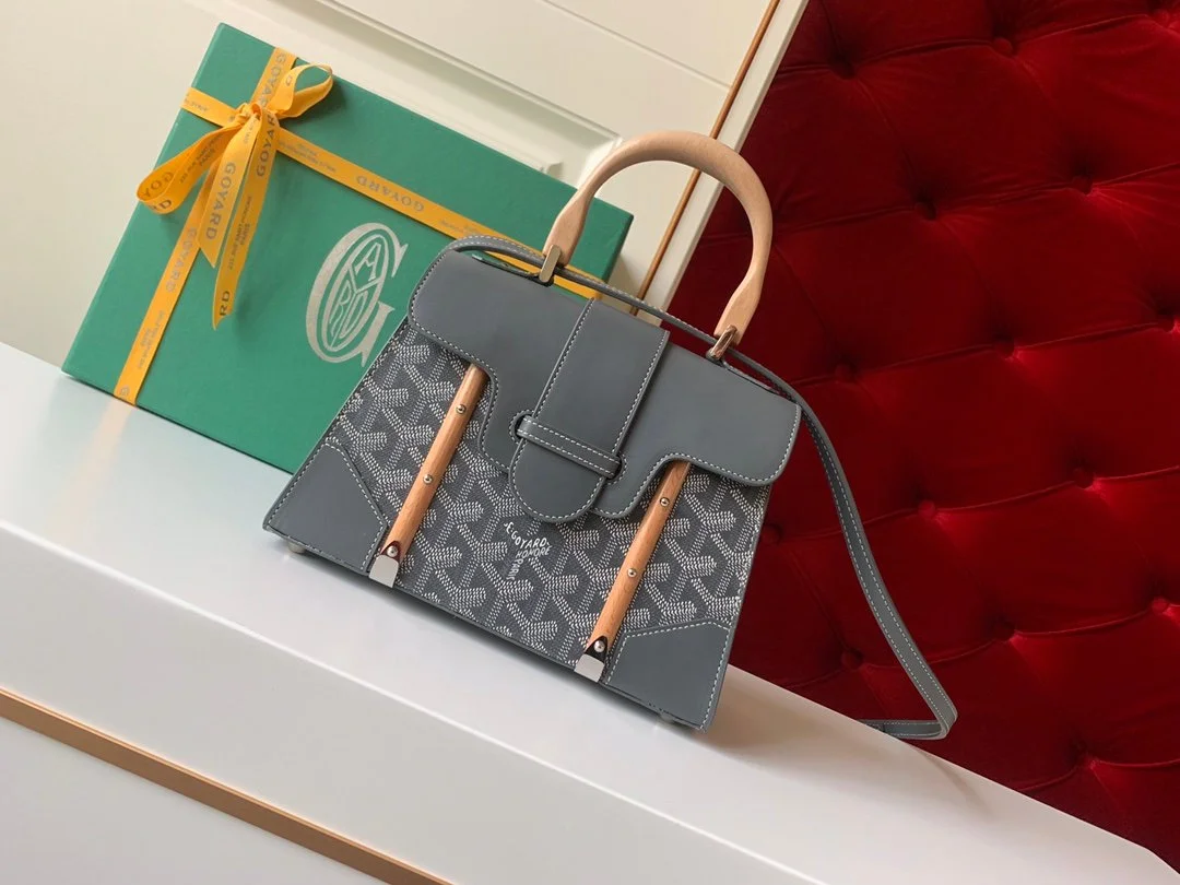 Goyard Coated Canvas and Leather Saigon Top Handle Bag-21CM