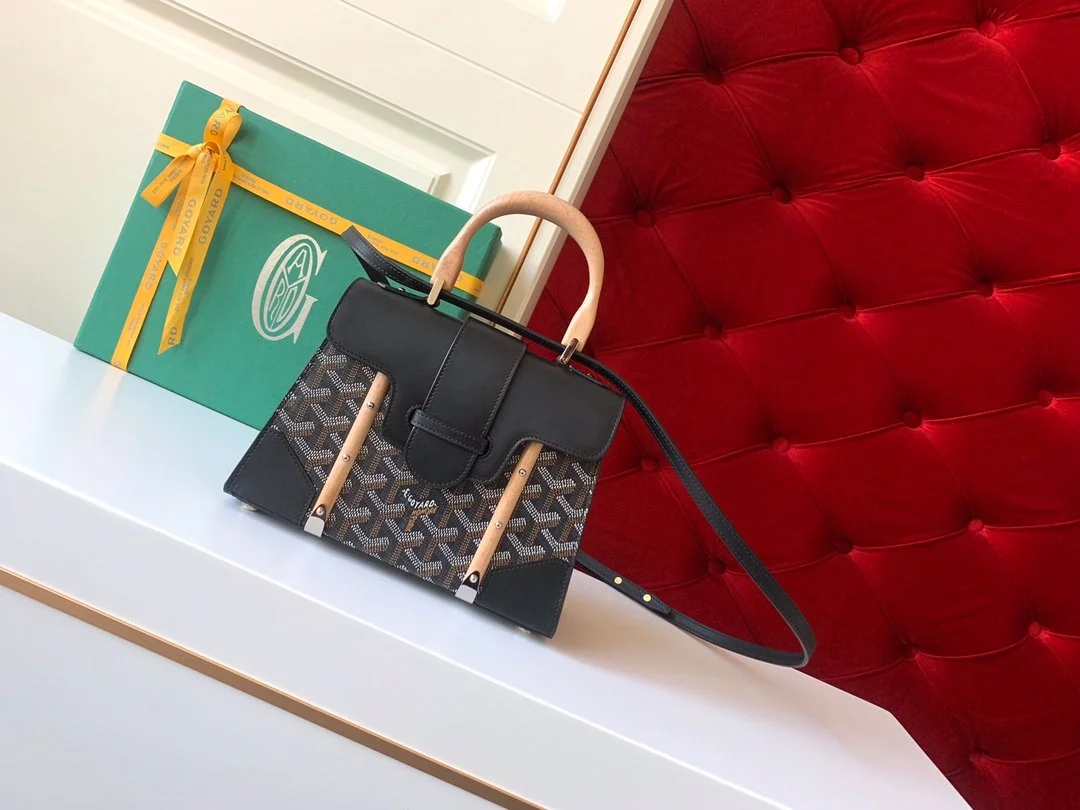 Goyard Coated Canvas and Leather Saigon Top Handle Bag-21CM