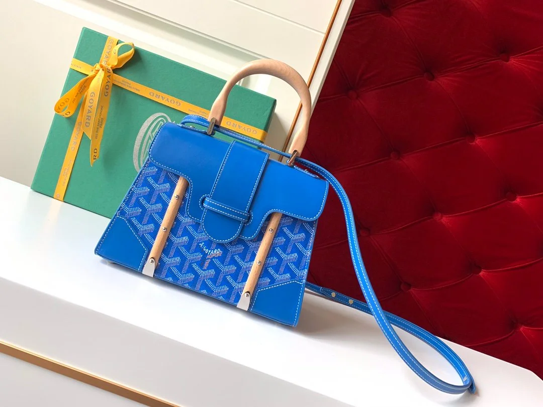 Goyard Coated Canvas and Leather Saigon Top Handle Bag-21CM