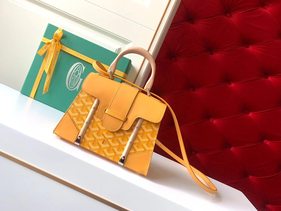 Goyard Coated Canvas and Leather Saigon Top Handle Bag-21CM