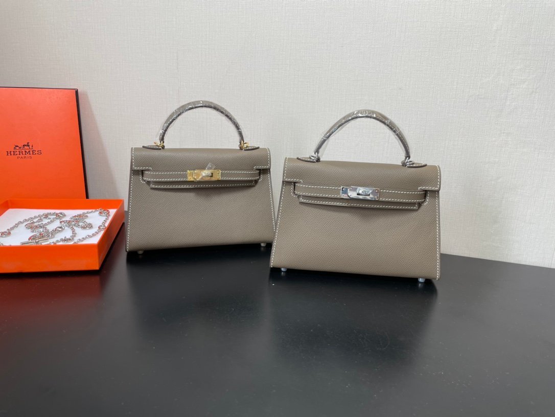 Hermes Kelly-Gold&Silver Hardware-19CM