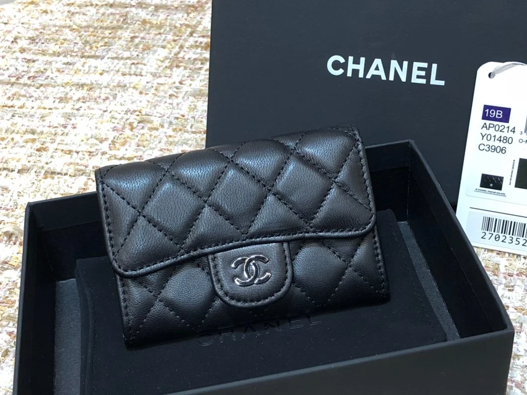 Chanell Wallet-Silver Harware-Lamskin-11*10CM