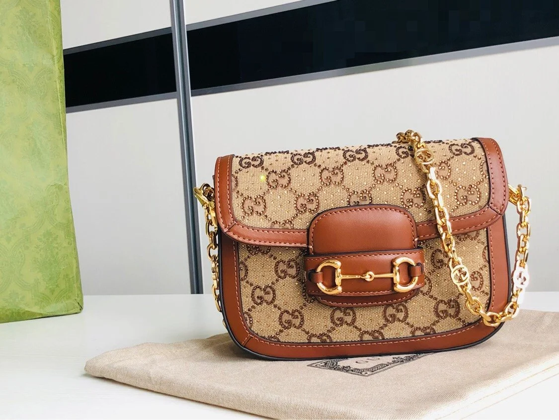 Gucci 1955 Horsebit Shoulder Bag-20.6*14.4*5.1CM