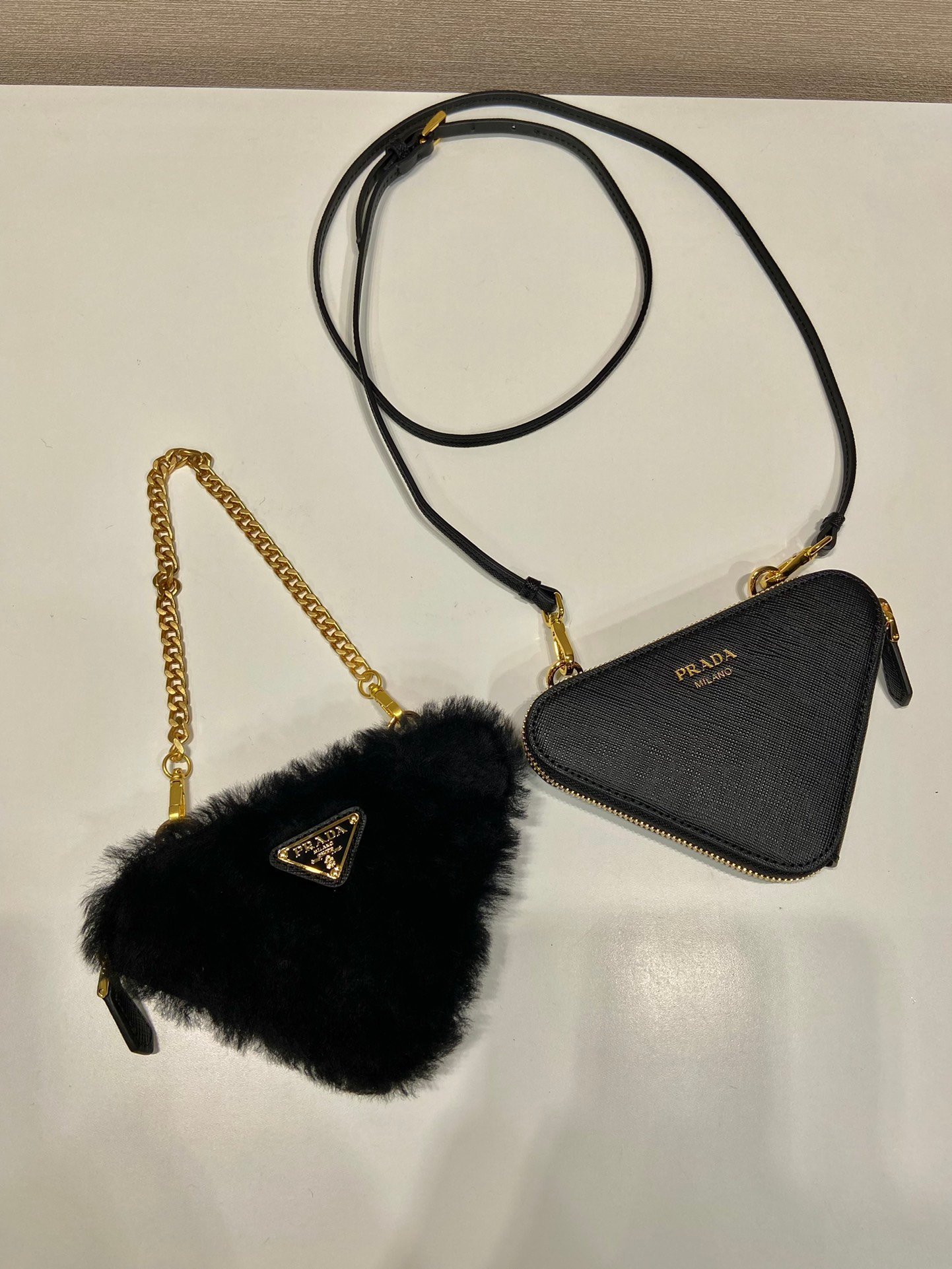 Prada 1NR015 Double Triangle Bag -15*10*5CM