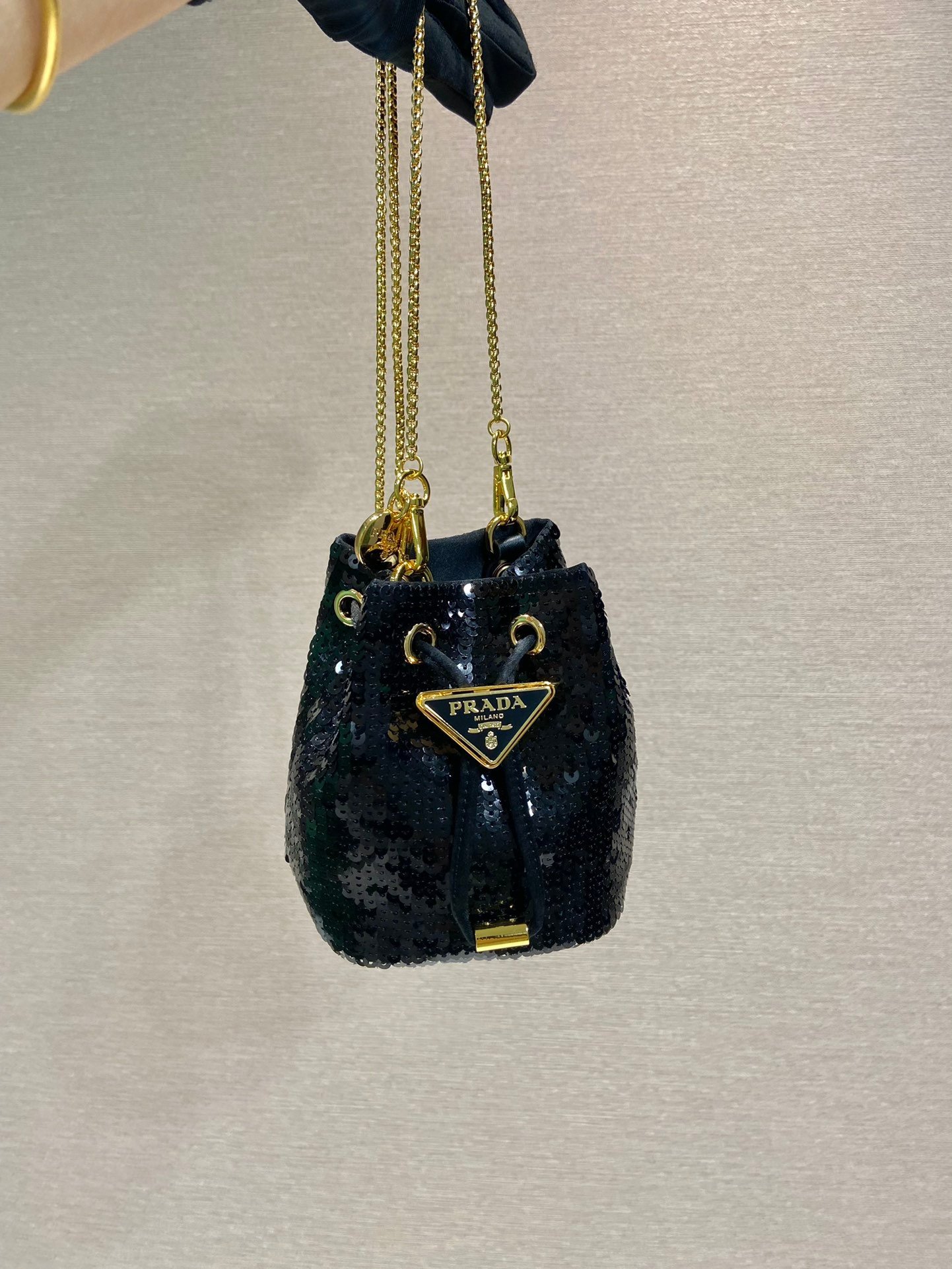 Prada Sequin Bucket 1NR016 Bag-10*12*7CM