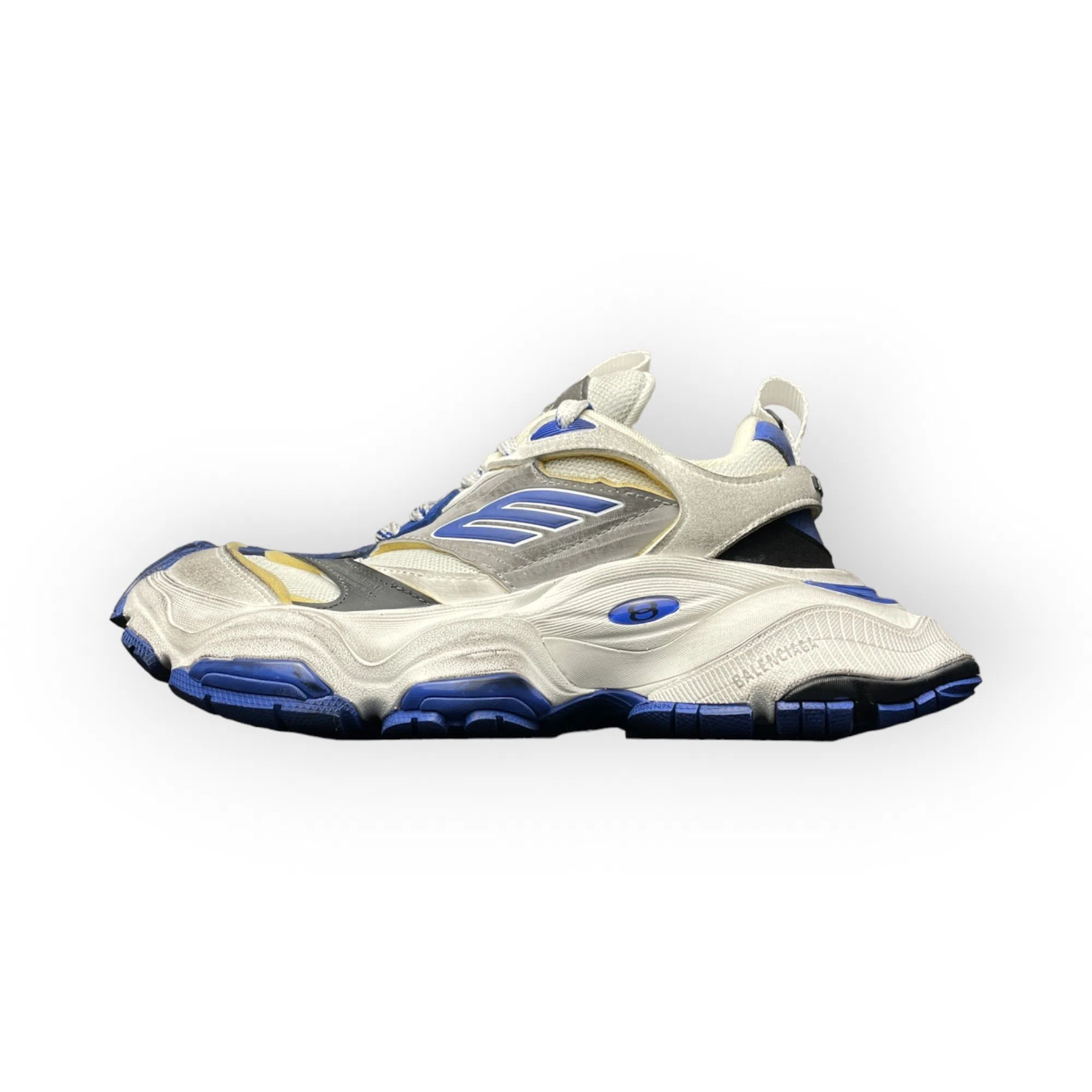 Balenciaga Cargo Sneaker In Grey White Blue