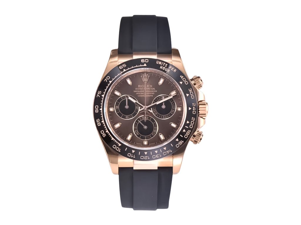 Cosmograph Daytona Rose Gold Oysterflex with Chocolate Dial