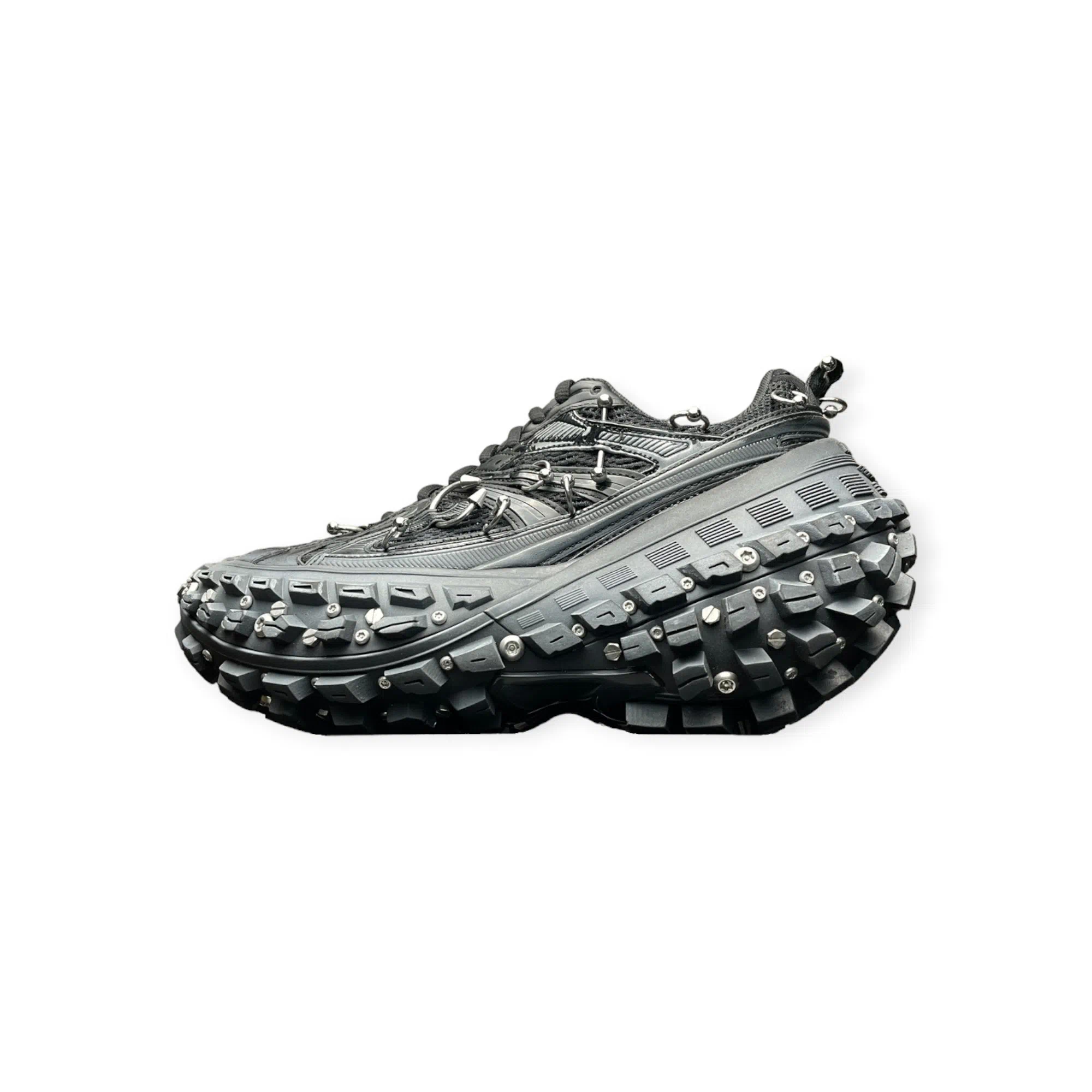 Balenciaga Bouncer Screw Sneaker With Piercings In Black