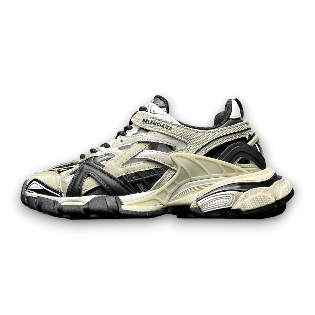 Balenciaga Track 2.0 Trainers In Beige Black