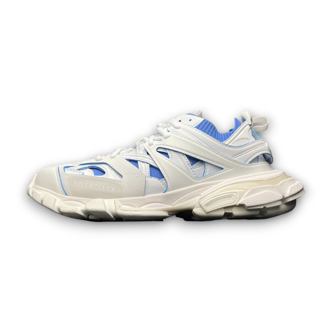 Balencaiga Track Sock Sneaker in White and Blue