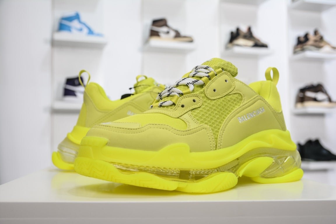 Balenciaga Triple S Clear Sole Sneaker Fluo Yellow White