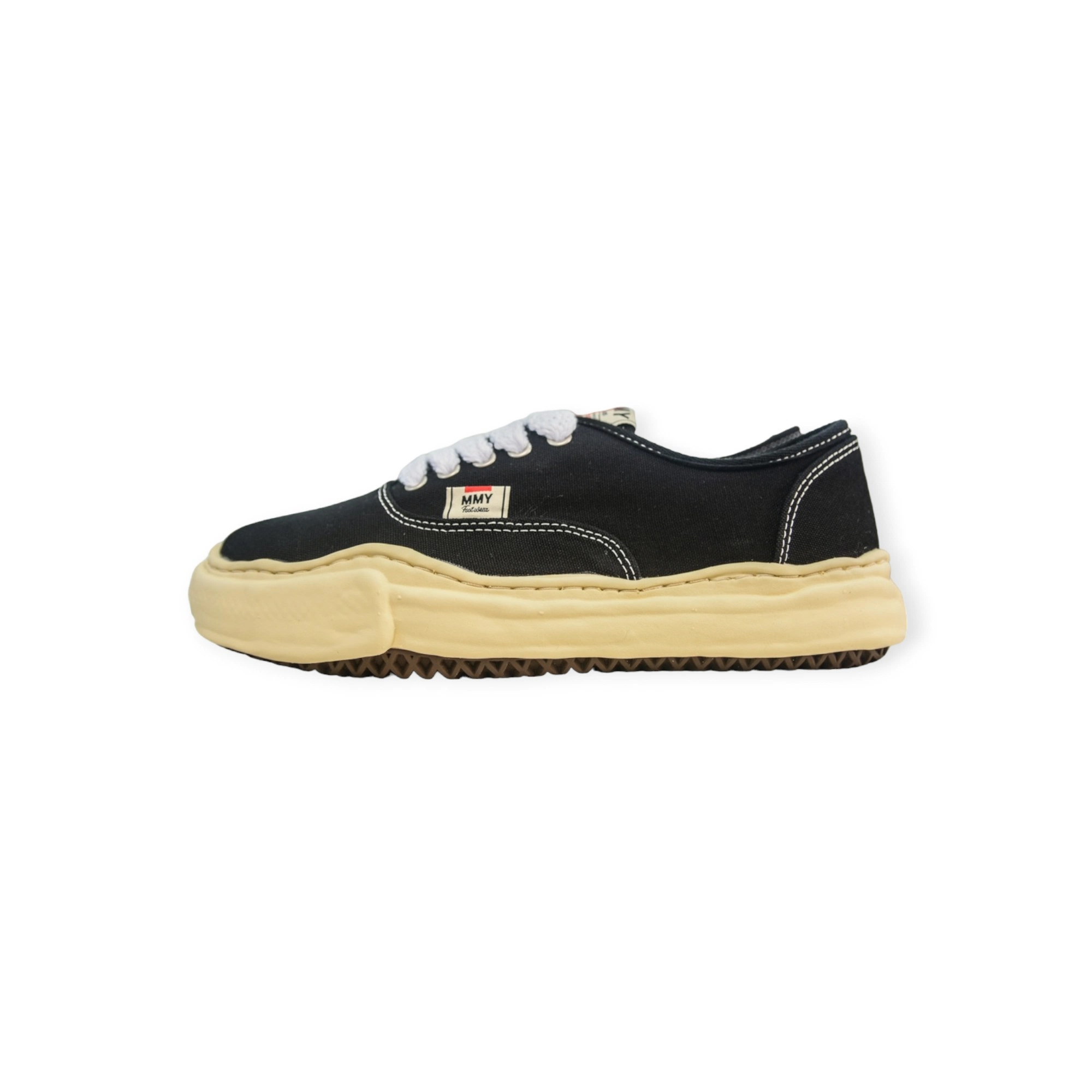 Maison Mihara Yasuhiro Baker Vintage-Like OG Sole Canvas Low-top Sneaker Black