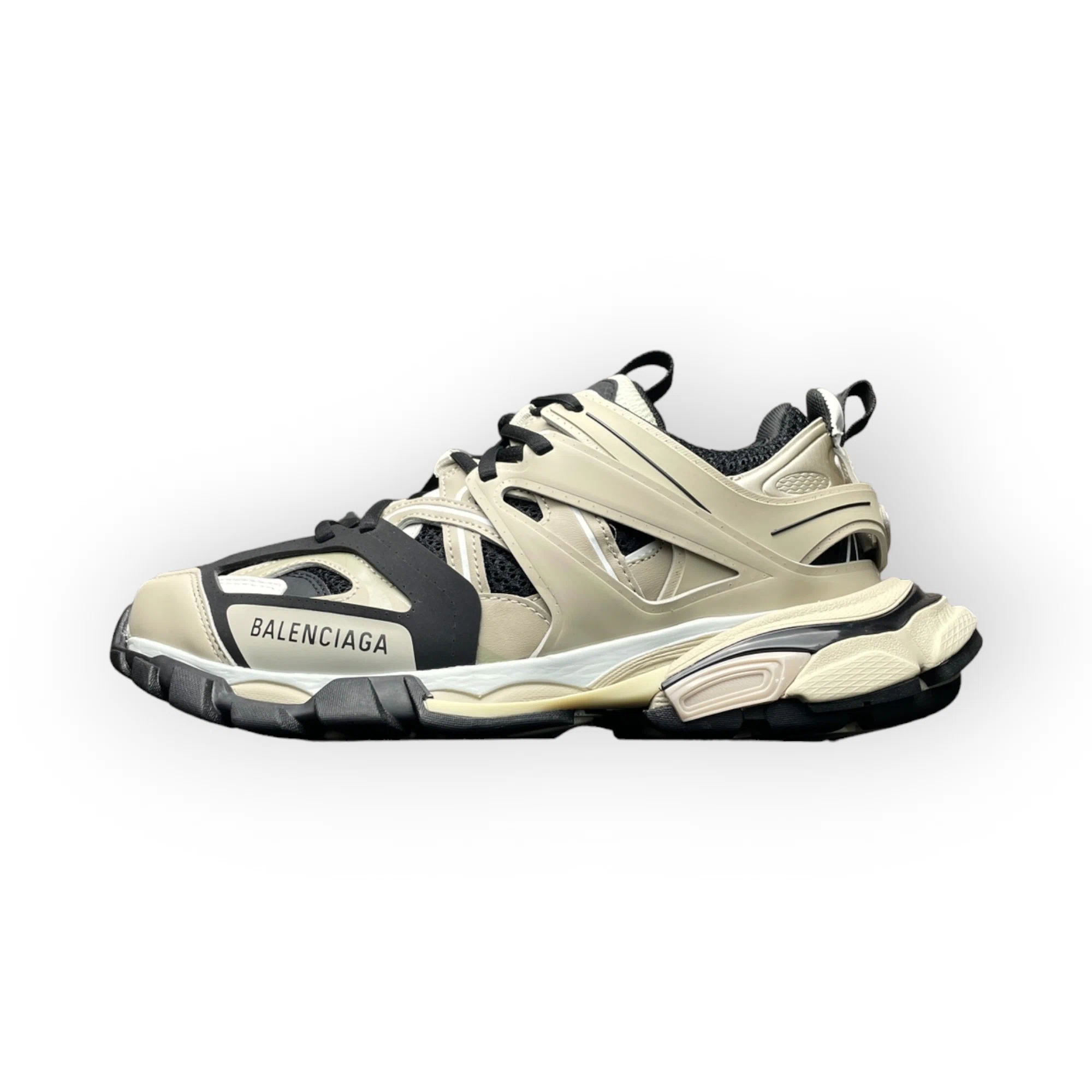 Balenciaga Women’s Track Sneaker in Beige Black