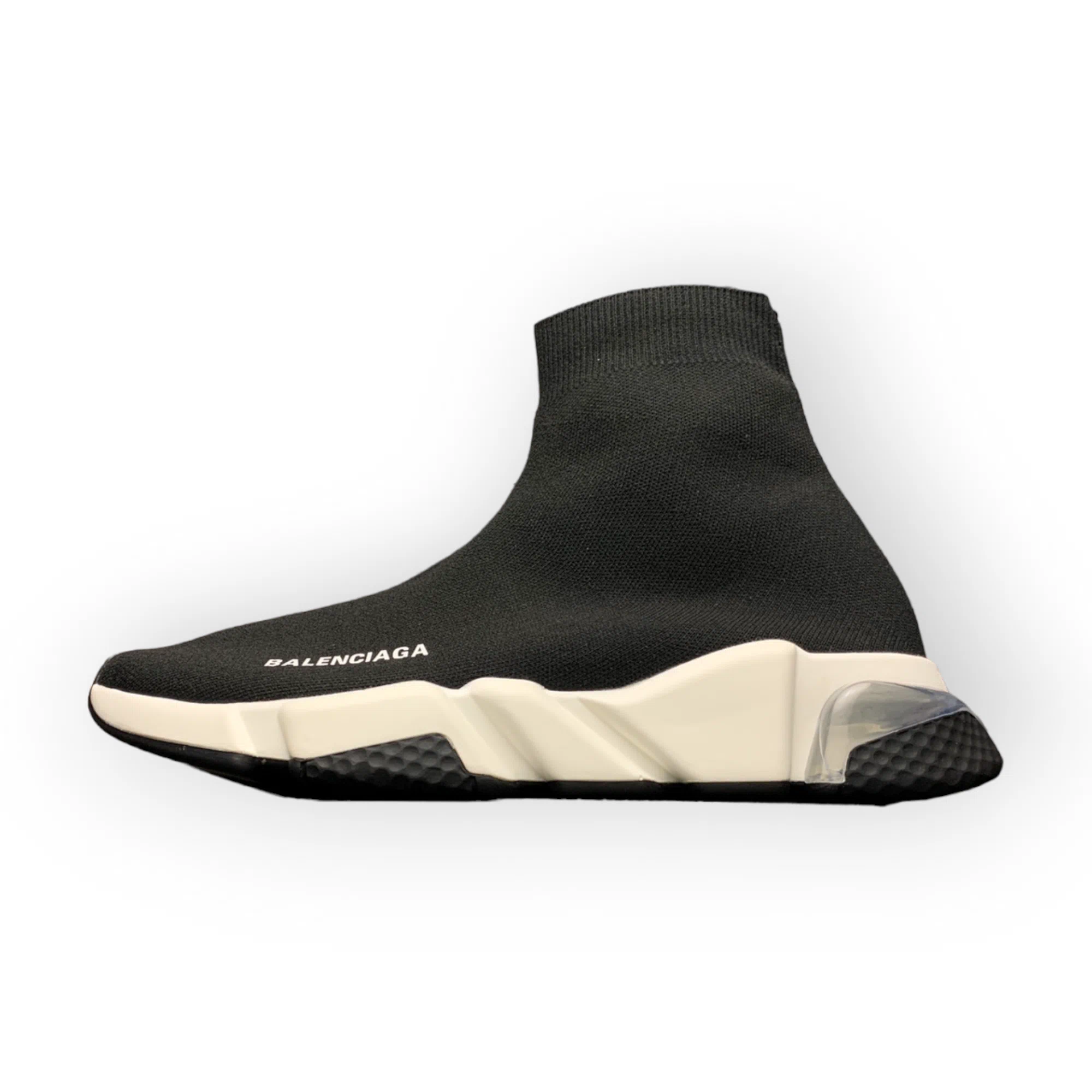 Balenciaga Speed Claer Sole Trainer in Black White