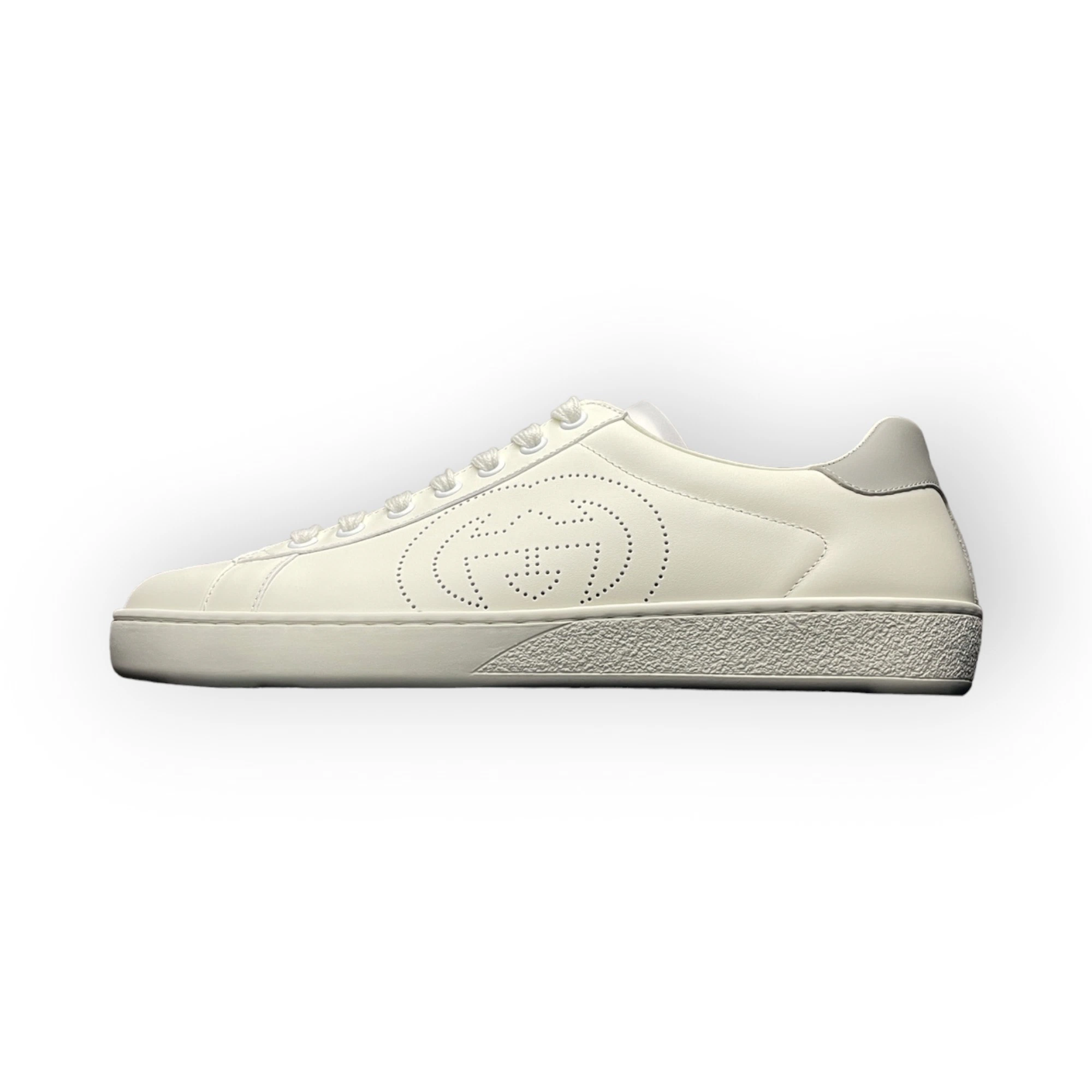Gucci Ace Perforated Interlocking G White