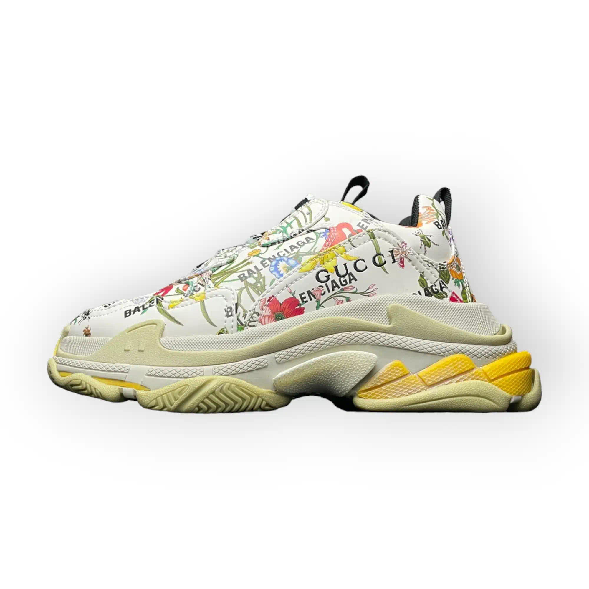 Balenciaga x Gucci Triple S Sneaker Flora Print