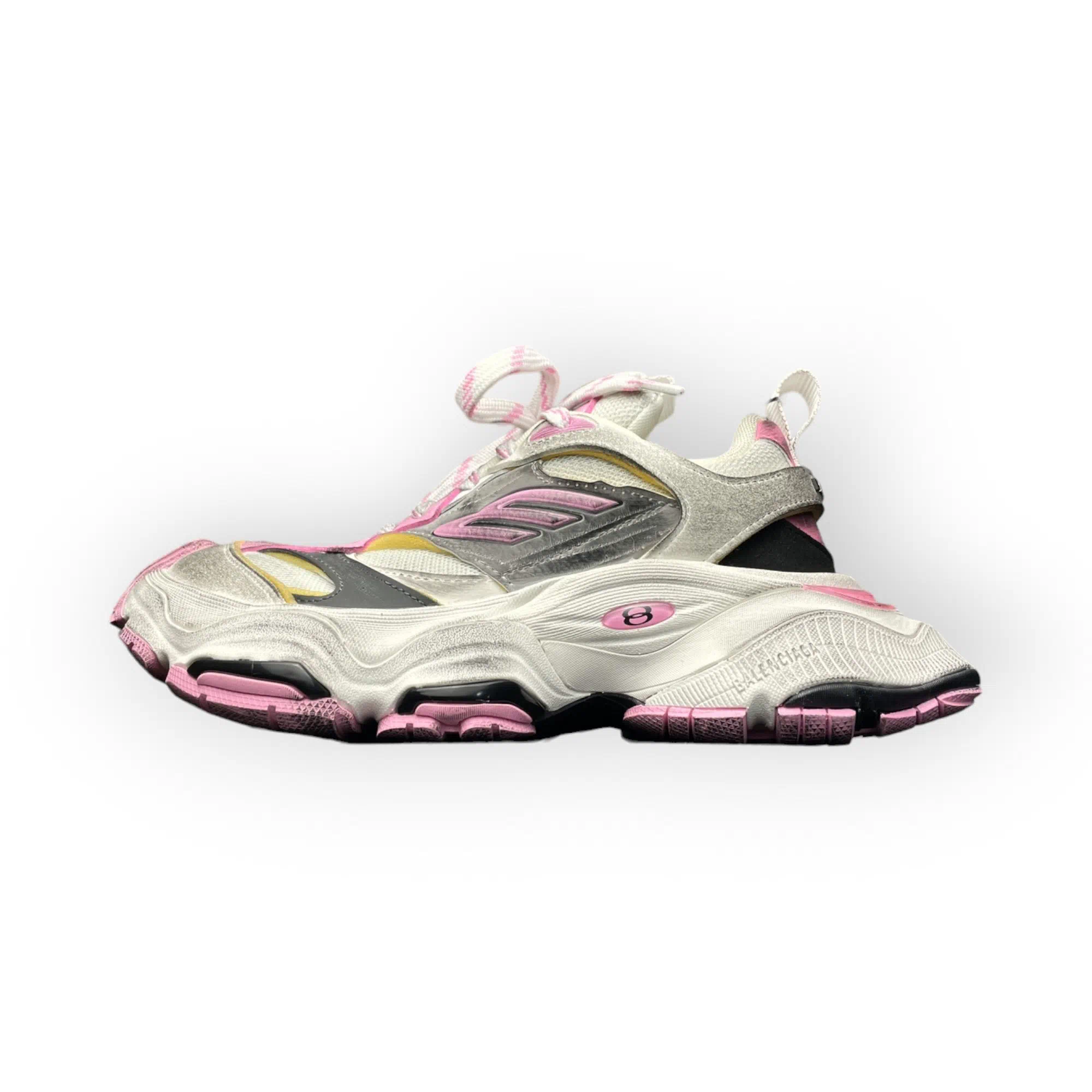 Balenciaga Cargo Sneaker In Grey White Pink