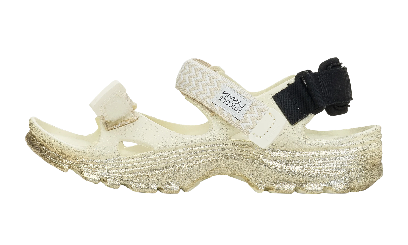 WAVE LACETS CURB LANVIN X SUICOKE "Or/Beige Clair"