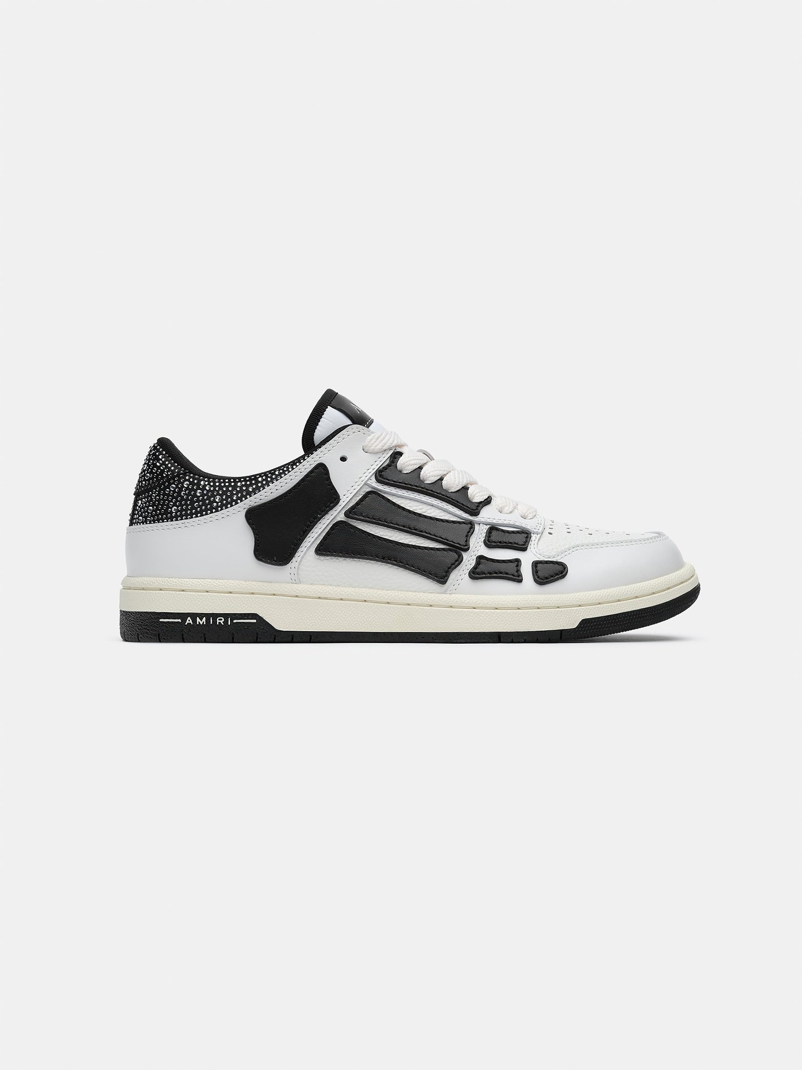 WOMEN - WOMEN'S CRYSTAL SATIN SKEL TOP LOW - Black