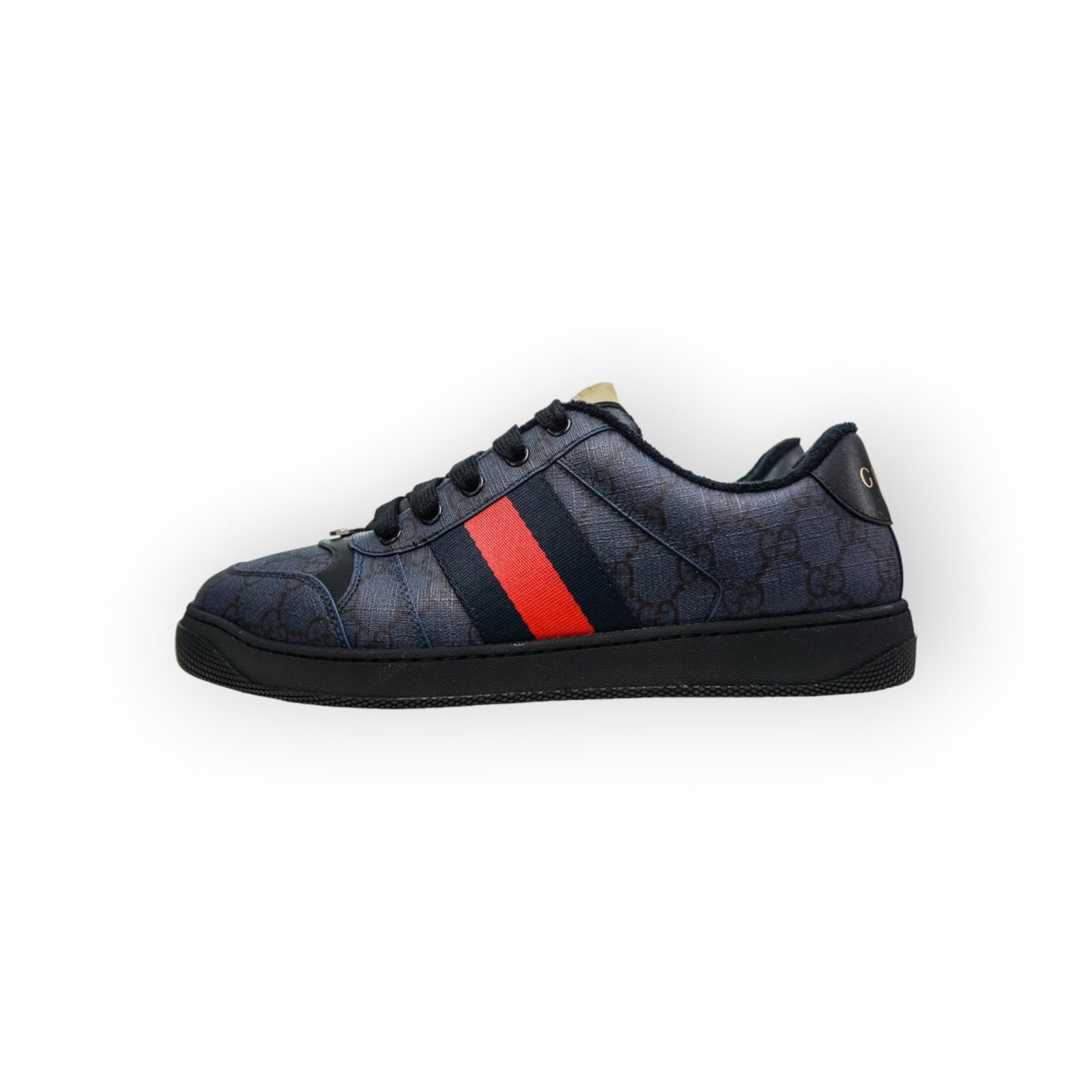 Gucci Screener Sneaker Blue and Dark Blue GG Supreme Canvas