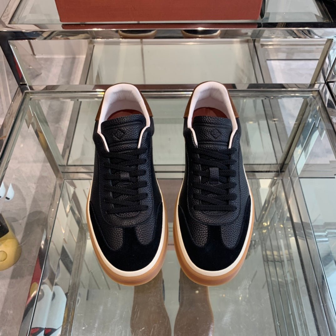 LP TENNIS WALK SNEAKERS BLACK CALFSKIN