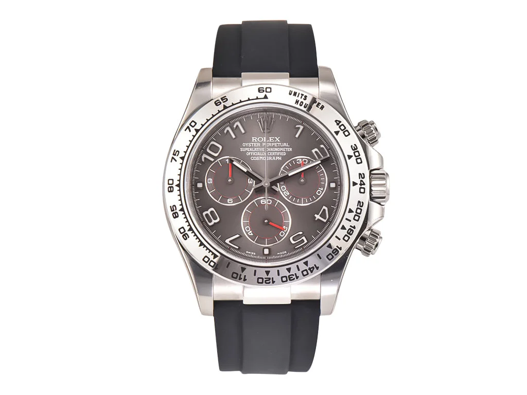 Cosmograph Daytona White Gold Oysterflex Grey Racing Dial