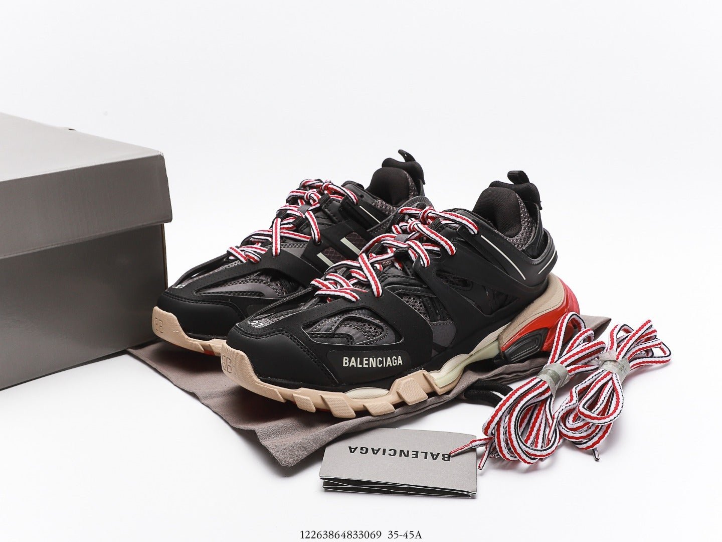 Balenciaga Track Trainer in Black Red