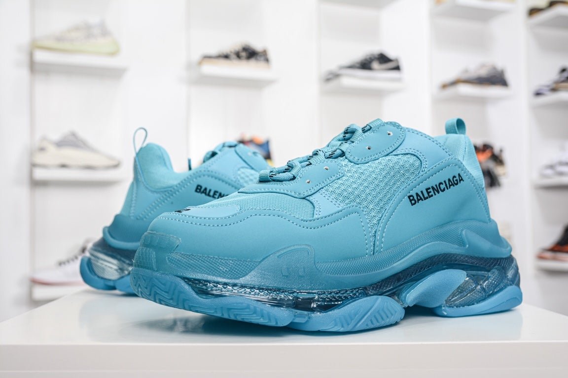 Balenciaga Triple S Clear Sole Sneaker Blue