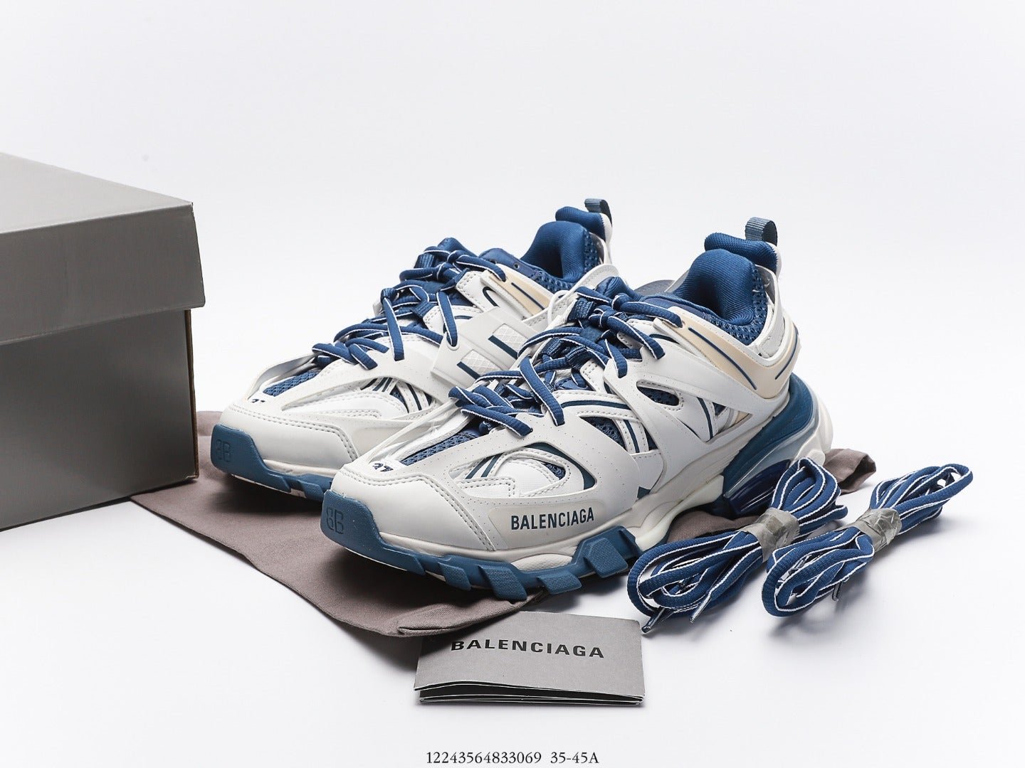 Balenciaga Track Trainer Worn Out White Blue