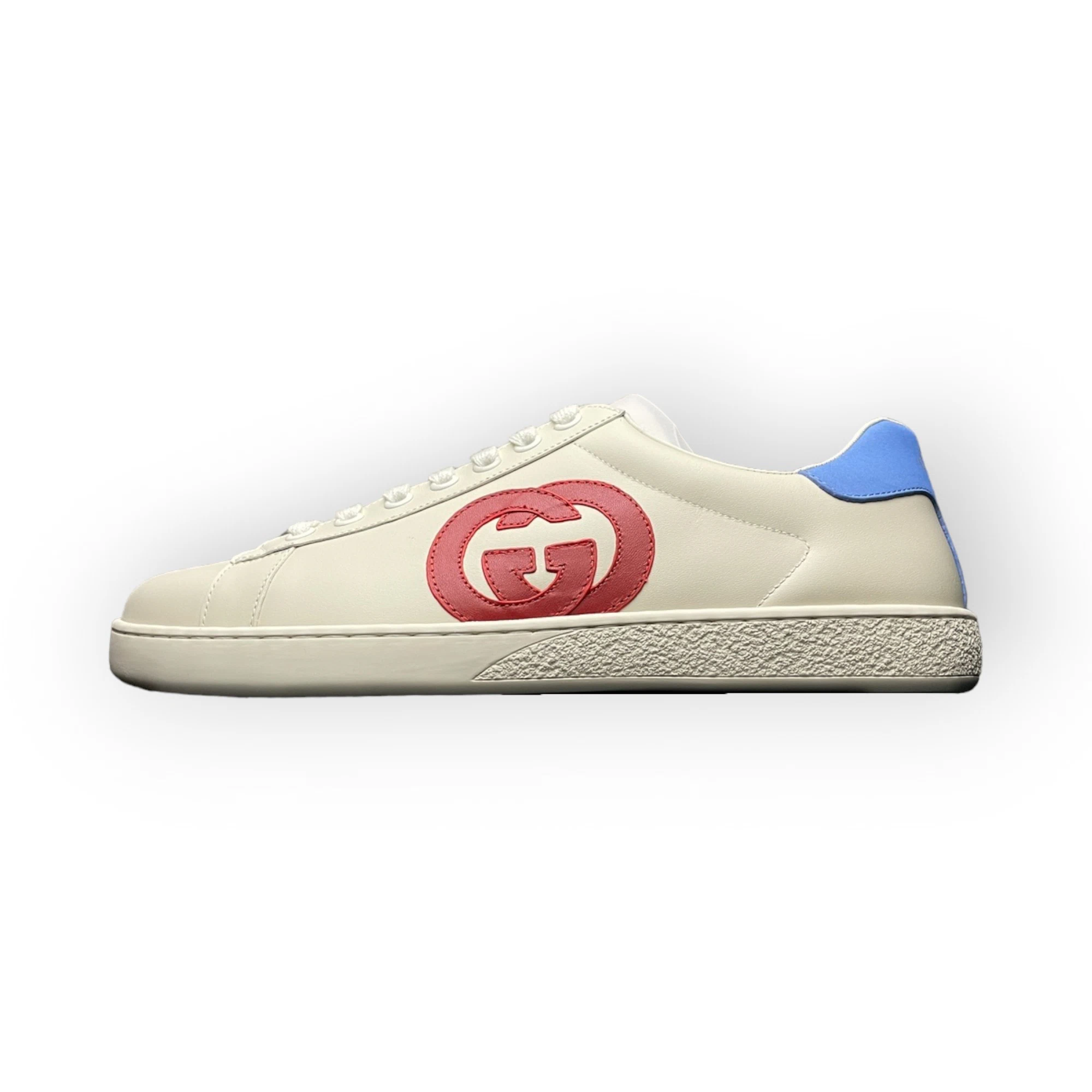 Gucci Ace Interlocking G Red in White Red Blue