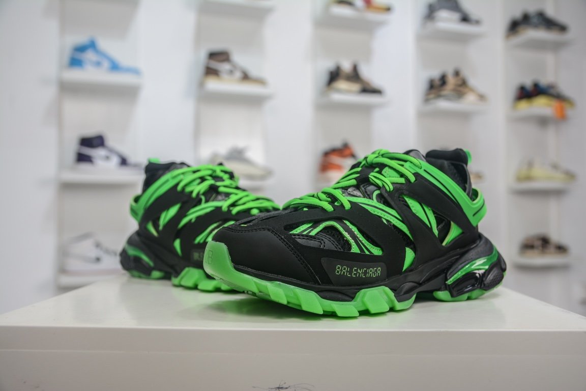 Balenciaga Track Trainer Black Fluo Green