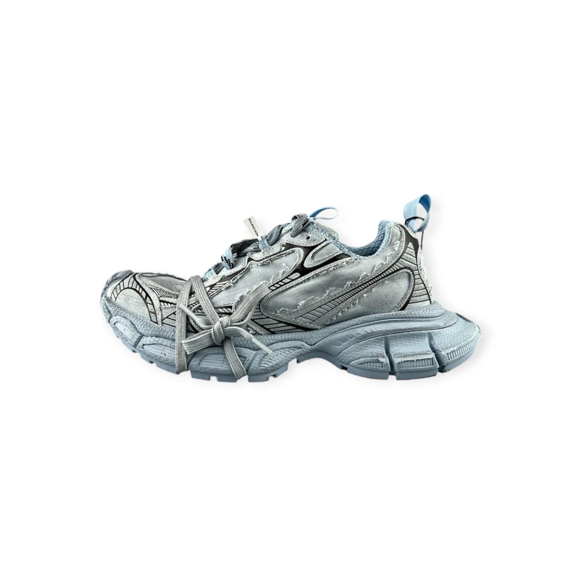 Balenciaga Destoryed 3XL Sneaker in Light Blue
