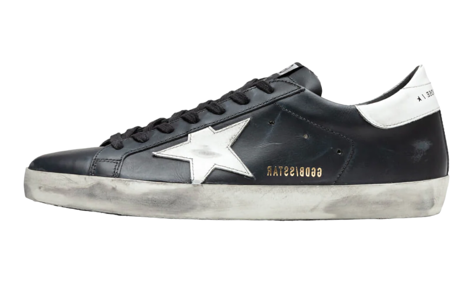 Super Star "BLACK LEATHER/WHITE STAR"