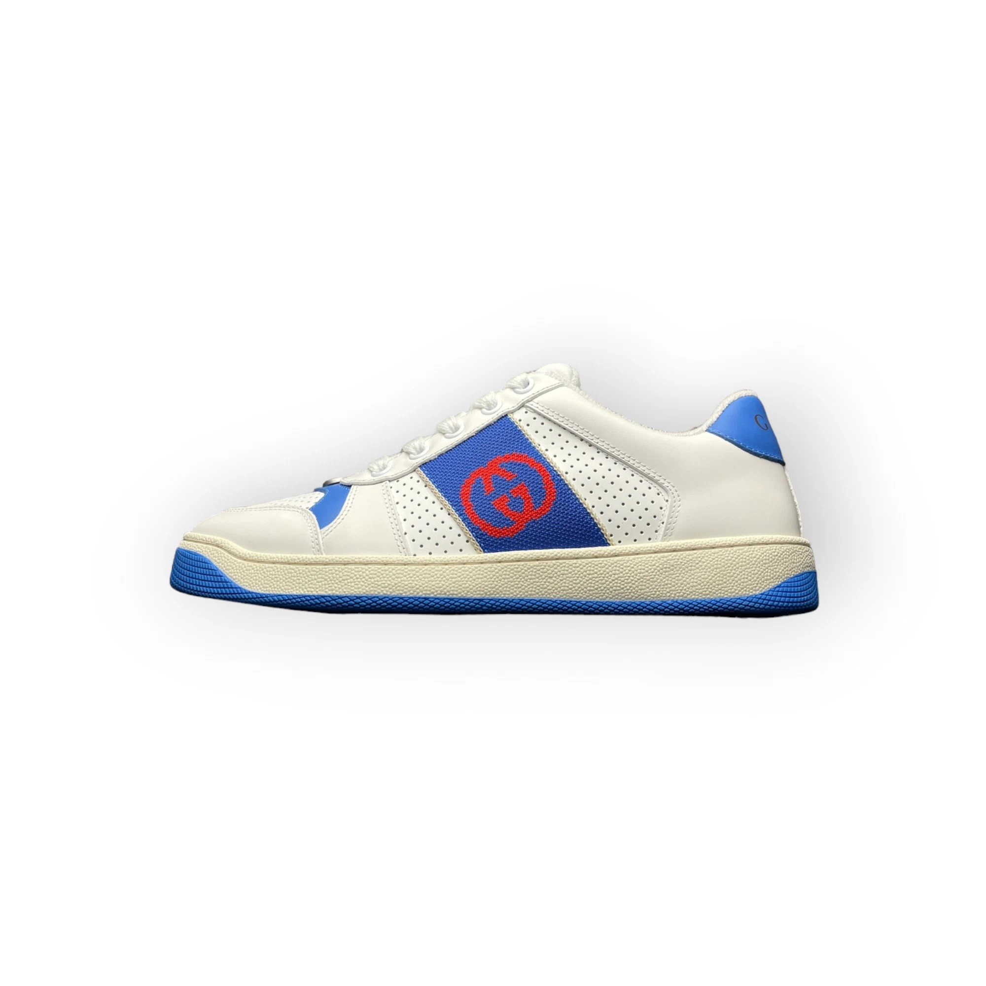 Gucci Screener with Interlocking G in White Blue
