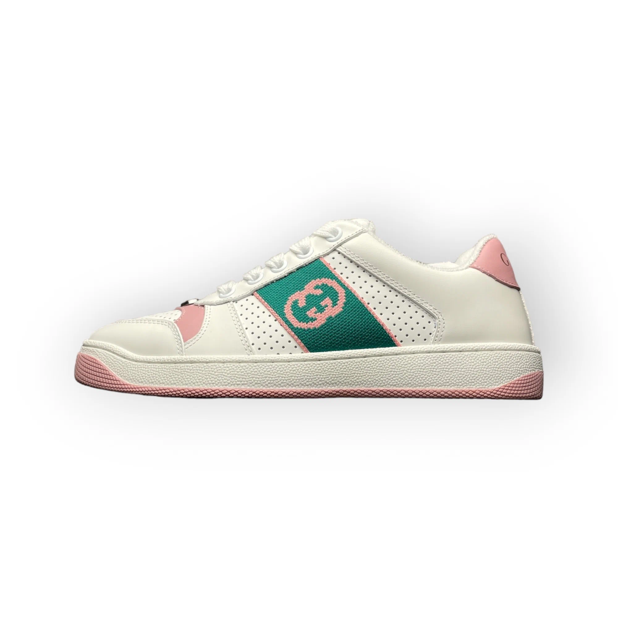 Gucci Screener Sneaker in Light Pink White